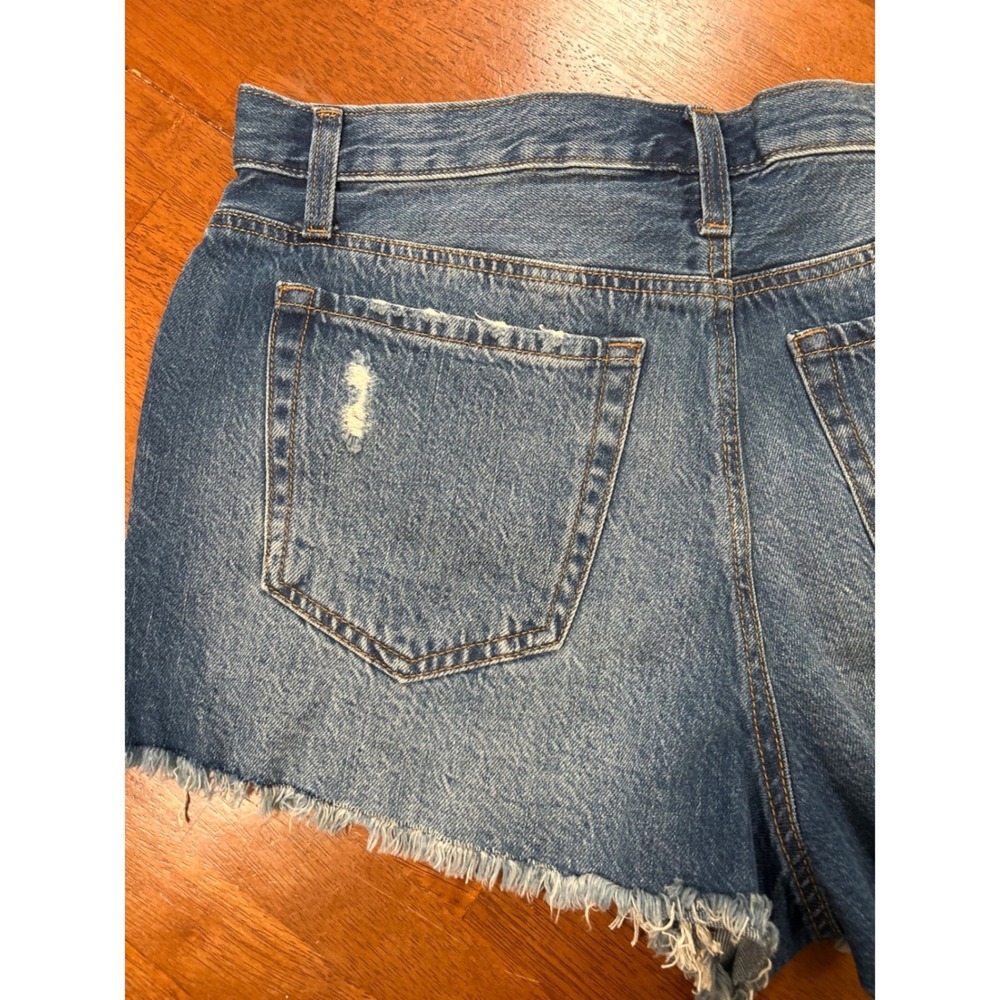 New Aeropostale Denim Shorts Womens 12 Blue Distressed Vintage High Rise Shorty - Picture 9 of 11